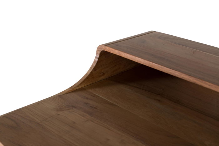 GINER Y COLOMER Escritorio de Acacia y Metal 115x60x90 cm con 3 Cajones